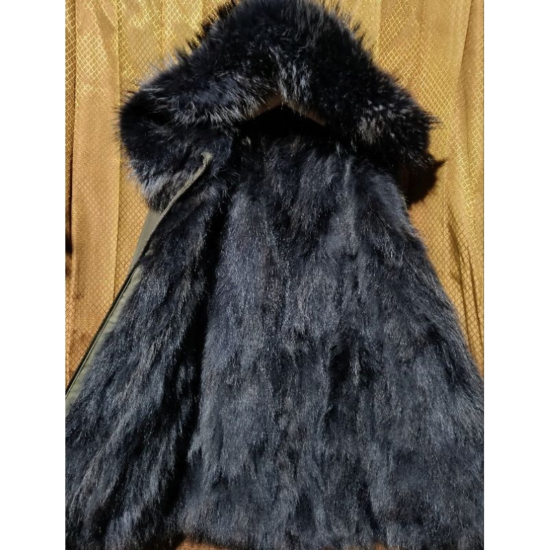 fur raccoon coat coat winter army long coat bulu asli long coat bulu rakun long coat bulang long coa
