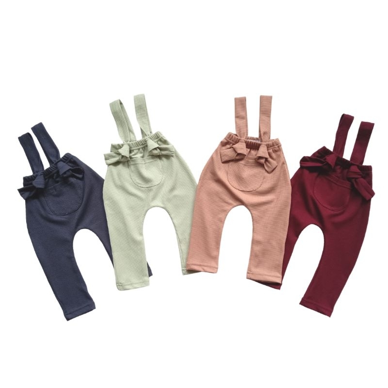 cutie overall waffle bayi, overall waffle bayi perempuan, overall  anak perempuan, baju kodok anak p