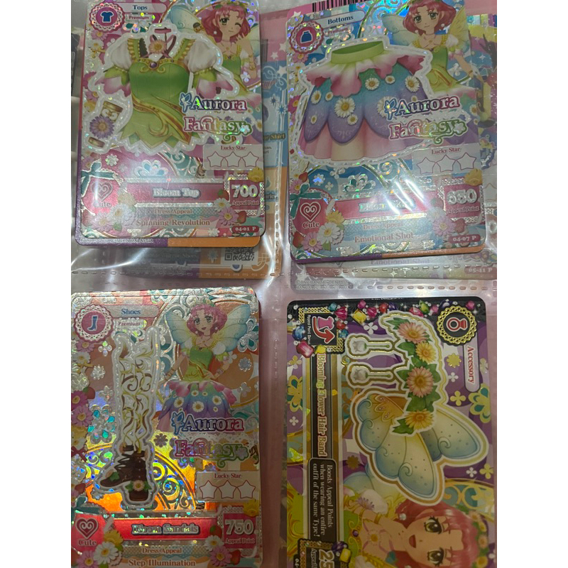kartu aikatsu aurora fantasy premium set (4 kartu)