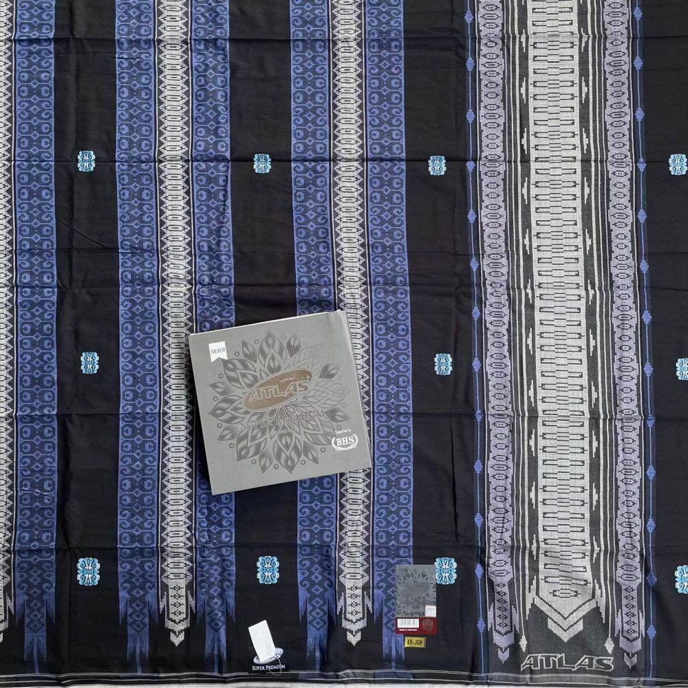 ATLAS SUPER PREMIUM SILVER 960 965 970 Sarung Atlas Premium Motif Songket Jacquard Dewasa