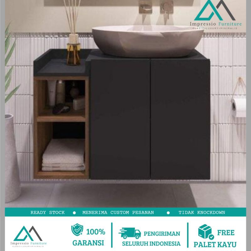 Kabinet wastafel gantung minimalis kabinet wastafel kamar mandi