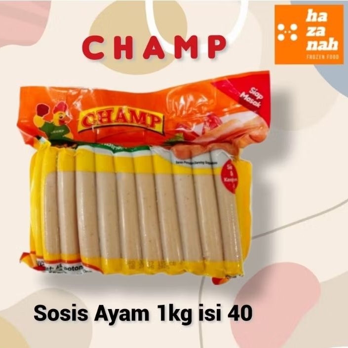 

Champ Sosis Ayam 1kg isi 40