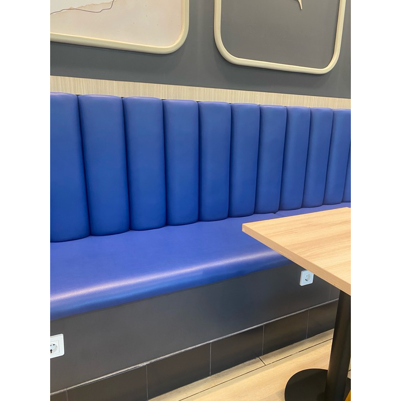 Sandaran kursi estetik - sandaran kursi kafe hotel dan resto - sandaran kursi panjang - sandaran kur