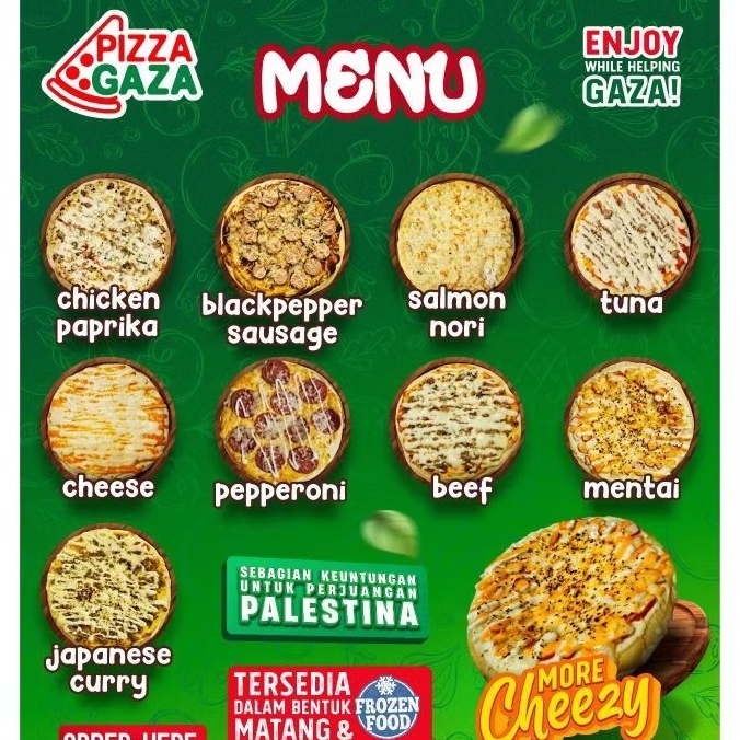 

Pizza Gaza size Medium