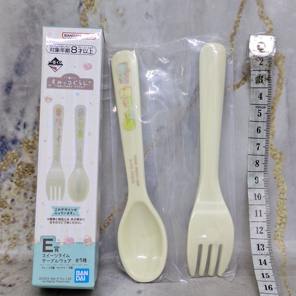 Sumikkogurashi Sumikko Gurashi Tosca Fork Spoon Garpu Sendok Melamine Ichiban Kuji E Prize Sweets Ti