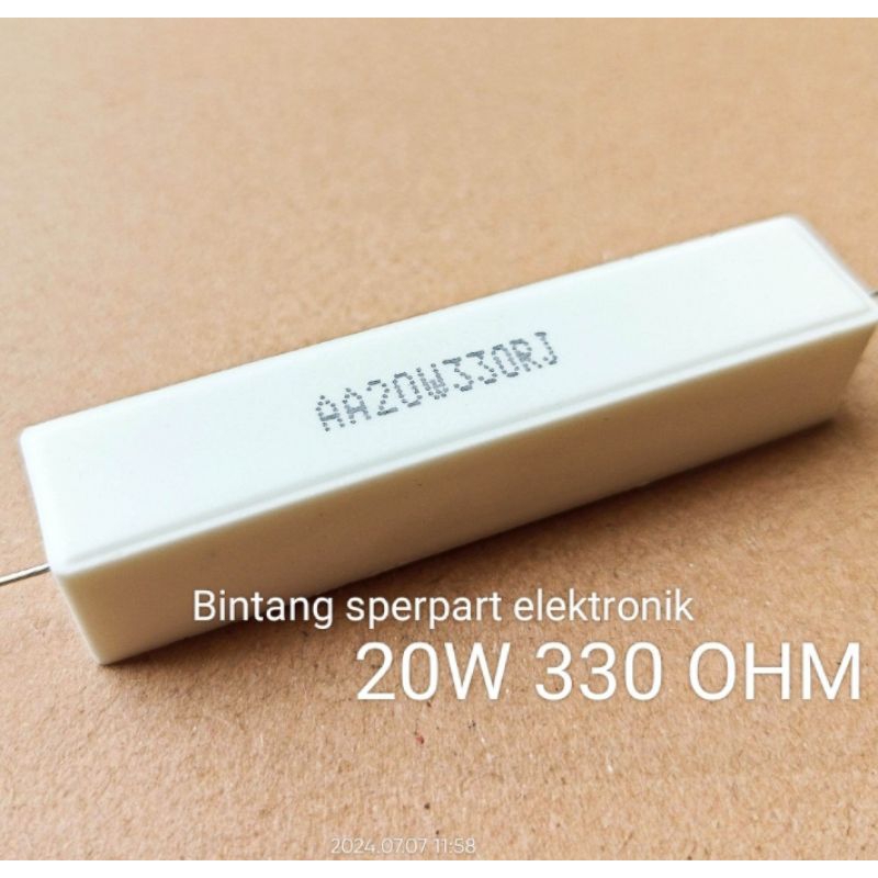 RESISTOR KAPUR 20W 330 OHM RESISTOR 20WATT 330 OHM RESISTOR 20 WATT 330 OHM
