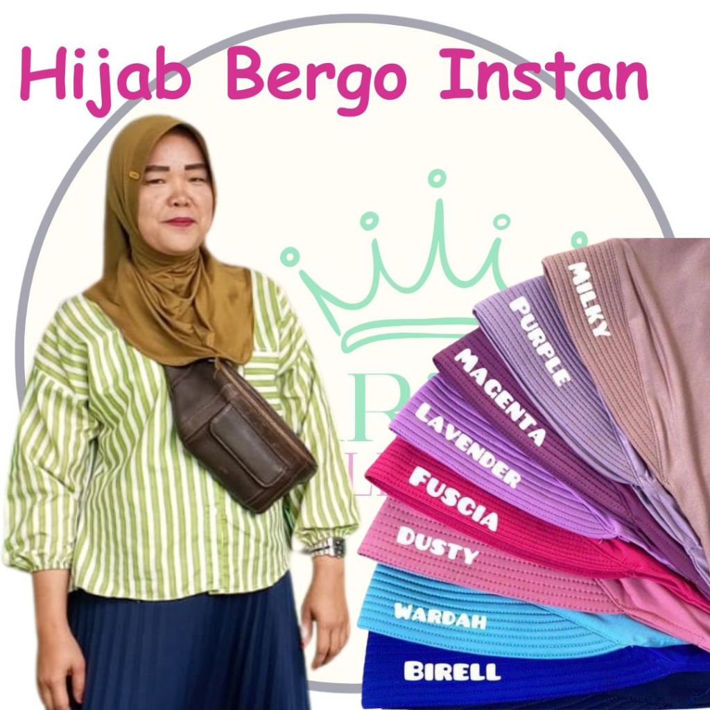 Jilbab Instan Bergo, Per PcsJilbab Modis,Jilbab Kekinian,Jilbab Simpel,Jilbab