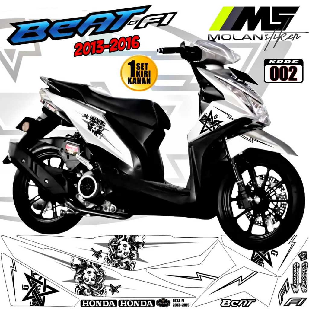 Decal Sticker Striping Variasi Beat Fi 2013-2015/Decal Honda Beat/Variasi Honda Beat
