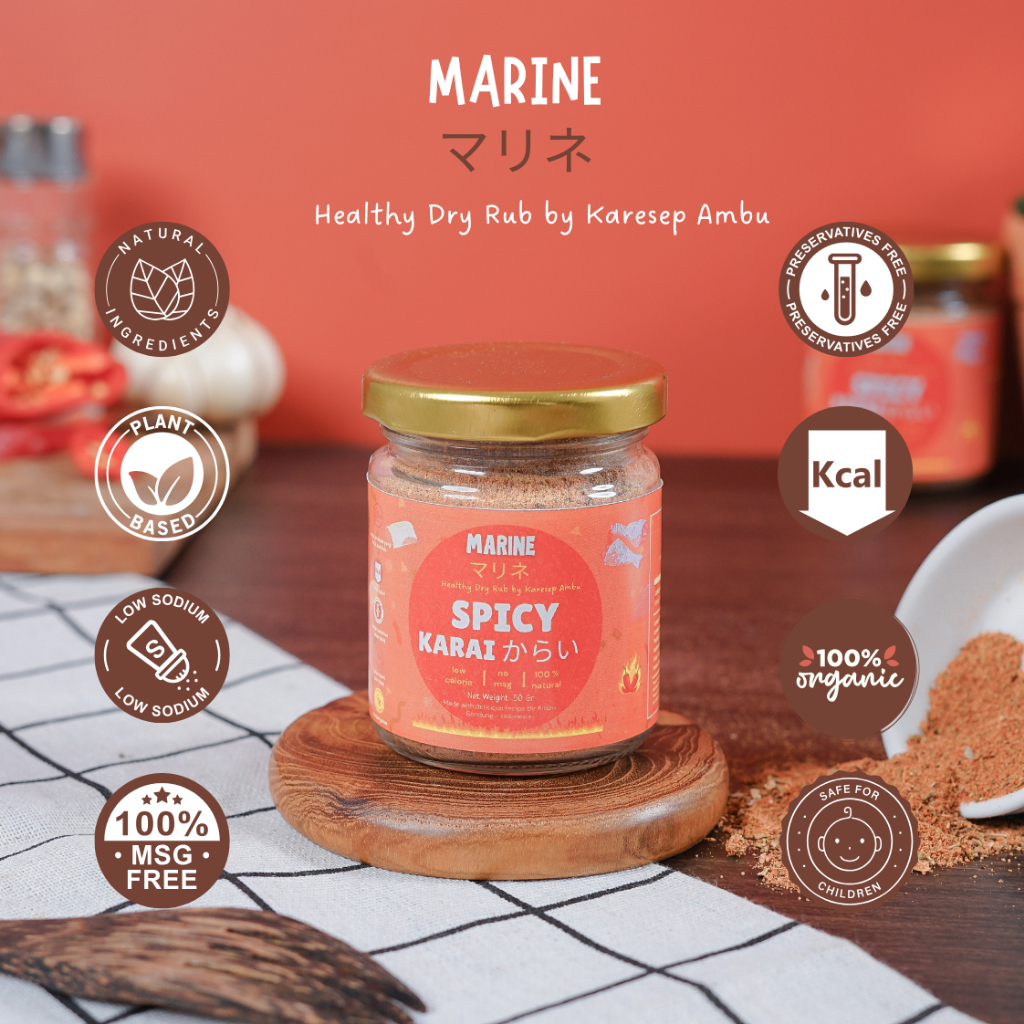 

MARINE Healthy Dry Rub Spicy Karai Seasoning Bumbu Marinasi Rendah Kalori Diet by Karesep Ambu