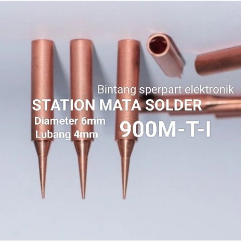 STATION MATA SOLDER 900M-T-I MATA SOLDER STATION TEMBAGA 900M-T-I MATA SOLDER TEMBAGA 6MM LUBANG 4MM