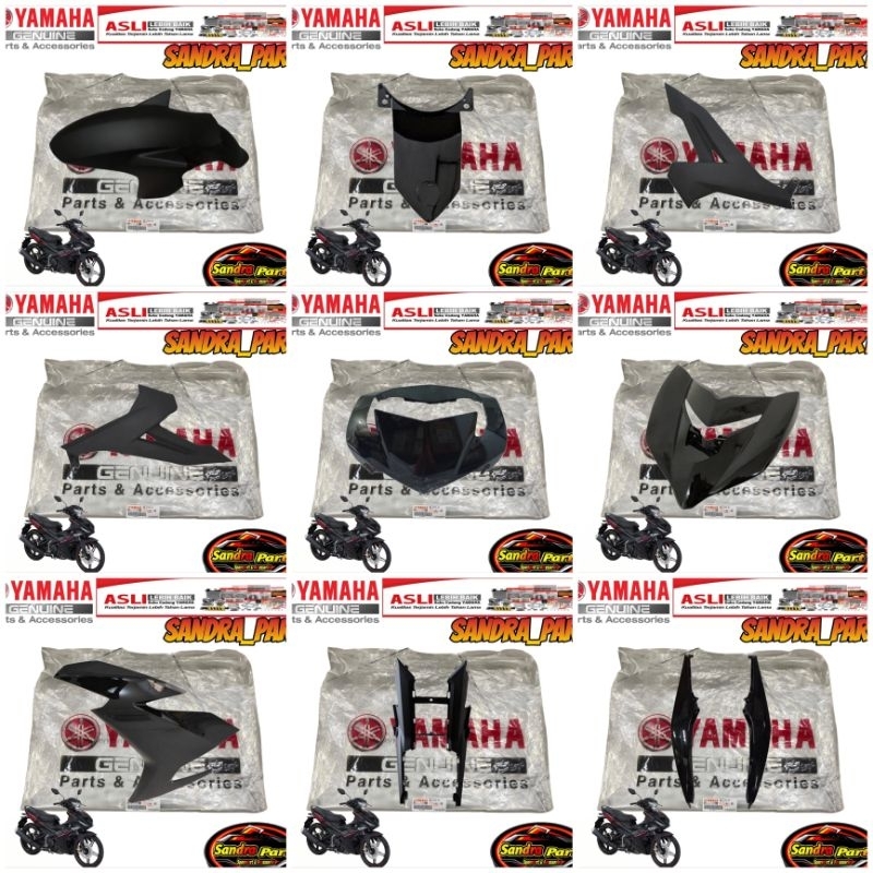 COVER FULL BODY HALUS MX KING 150 V1 HITAM METALIK 2015-2018 ORIGINAL YAMAHA