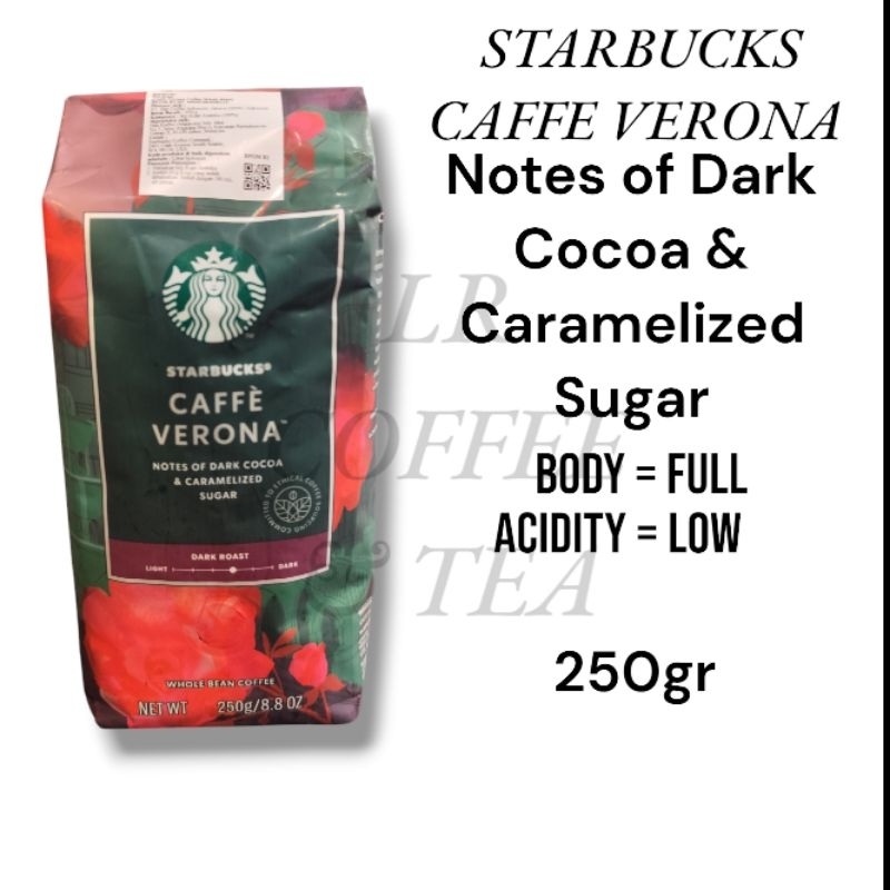 

Whole Bean/Biji Kopi Starbucks Caffe Verona 250 gram