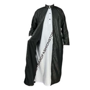 Premium Jubah 2In1 Gamis Lengan Panjang Poly Embos Terbaru Baju Jubah Pria Embos Premium