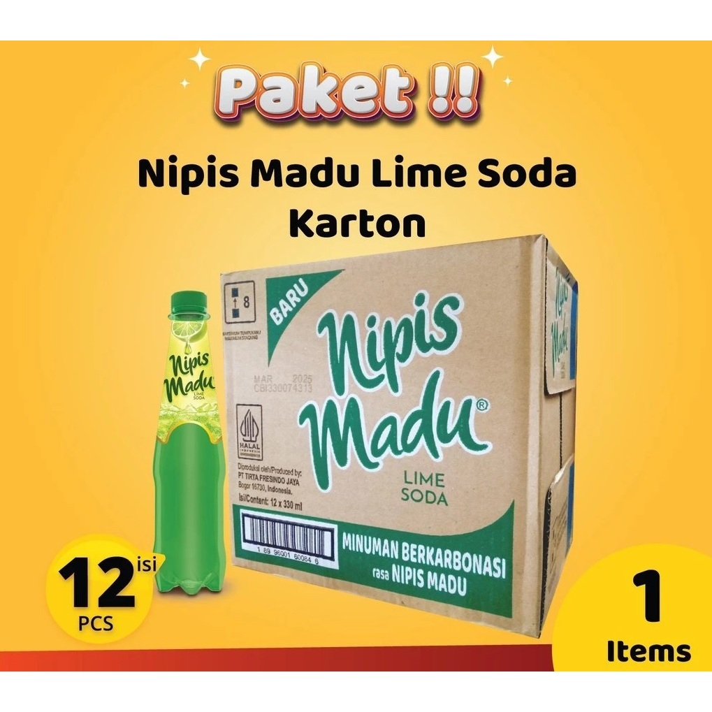 

Nipis Madu Lime Soda Karton 12 pcs