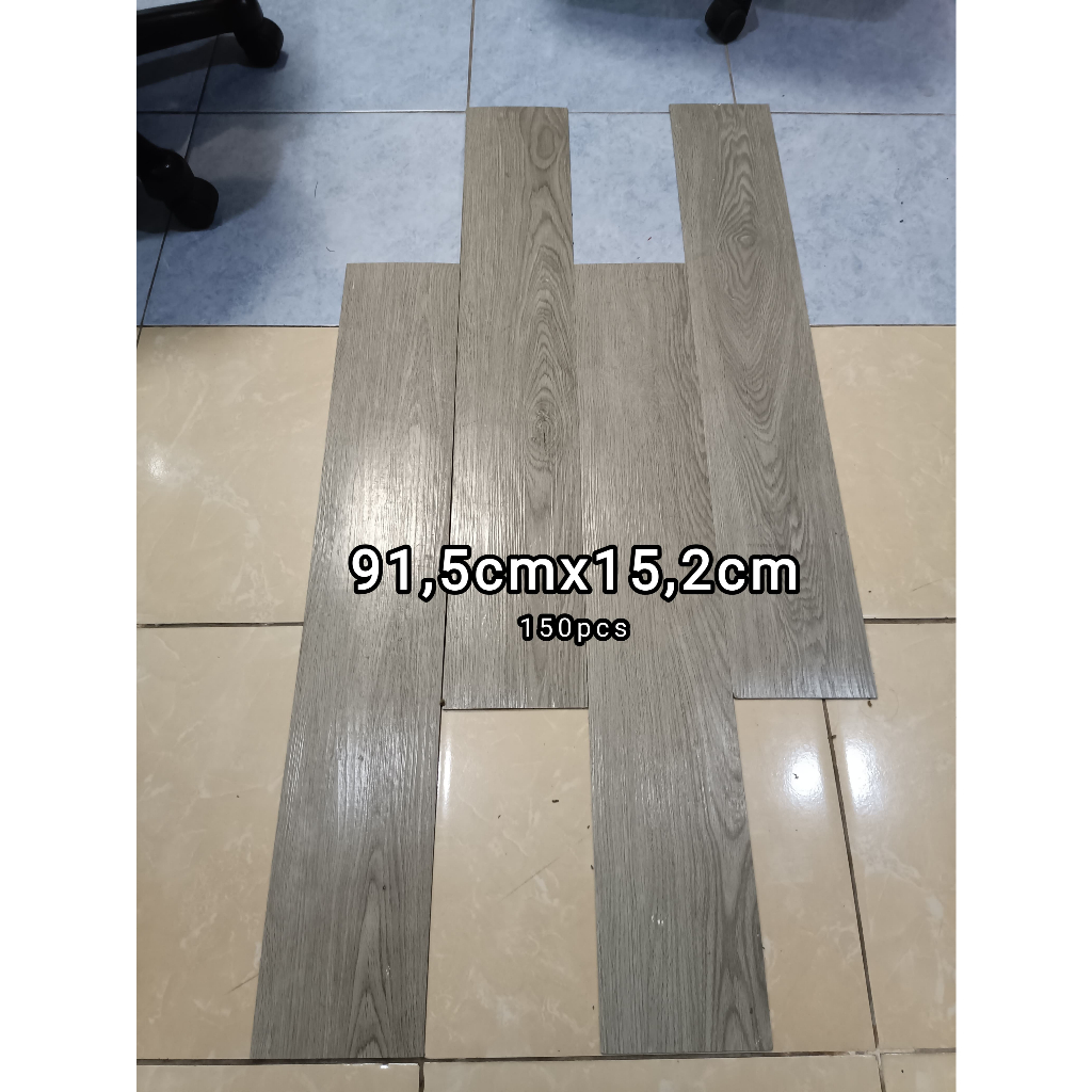 Vinyl Lantai abu tebal 3mm
