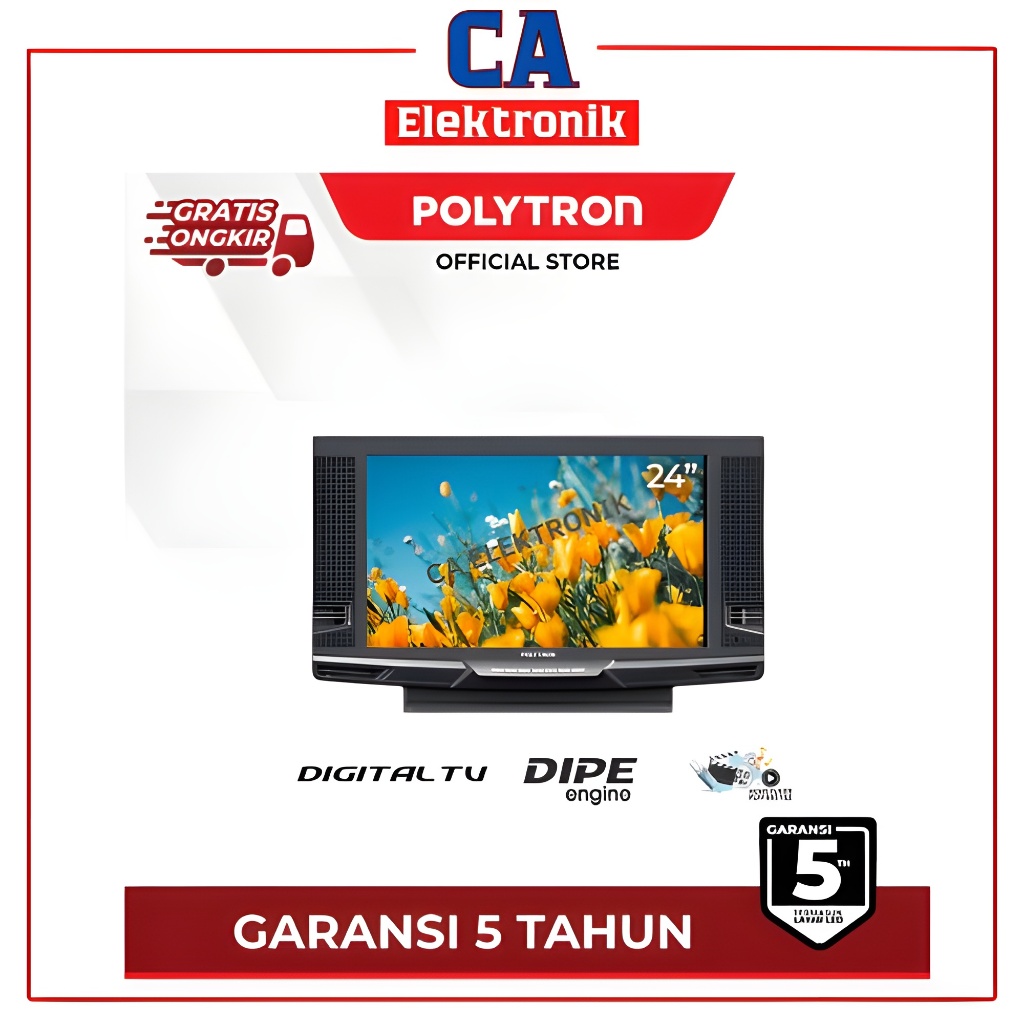 TV TABUNG POLYTRON DIGITAL LED 24" PLD 24V223 GARANSI