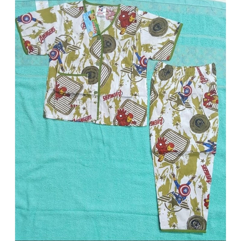 Baju Tidur Anak Cowok Viron Katun Premium Size 1-16