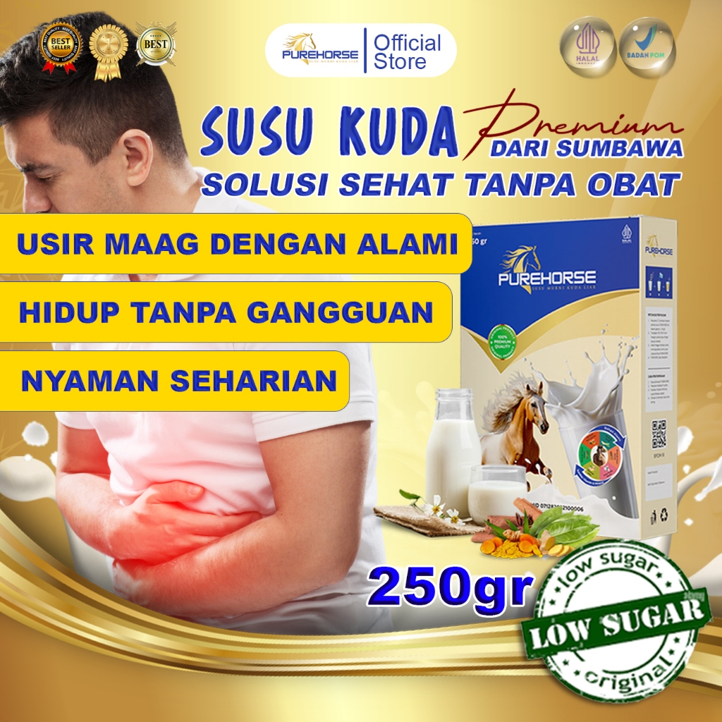 

Pure Horse Susu Kuda Murni Ampuh Atasi Maag Kemasan 250gr