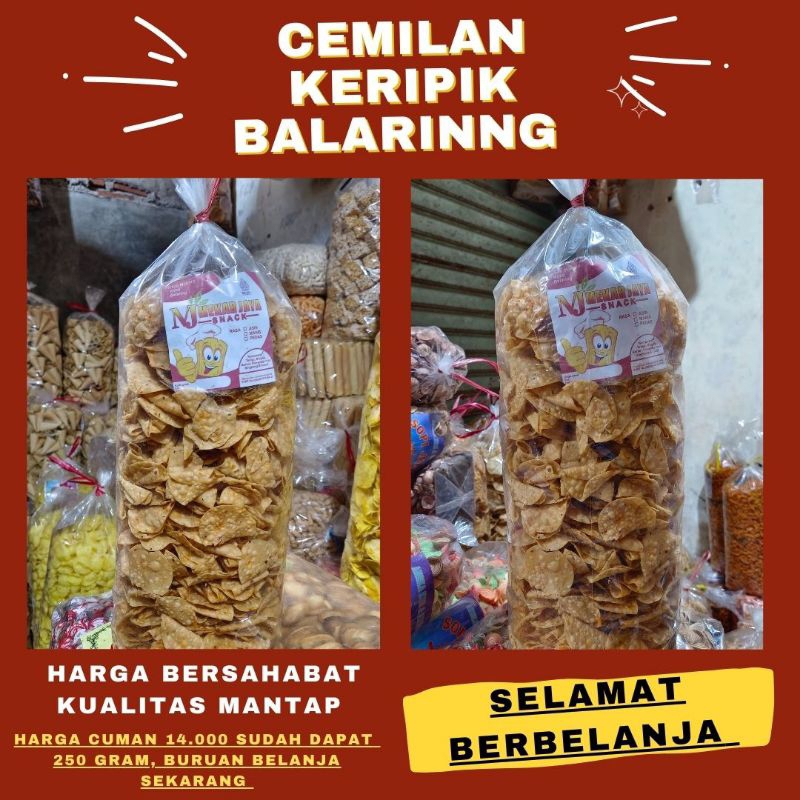 

Cemilan Pangsit Bulat Balaring 250 Gram, Enak Gurih Lezat, Snack Food (Cemilan Enak) Untuk Dirumah