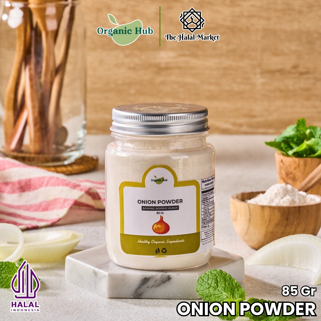 

Organic Hub Bawang Bombay Bubuk 100% Asli Rempah Bumbu Dapur Nusantara Onion Powder 85 gr