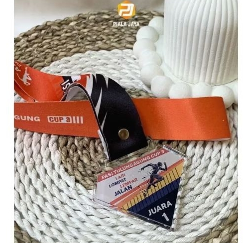 MEDALI AKRILIK CUSTOM UV TALI LANYARD 2SISI