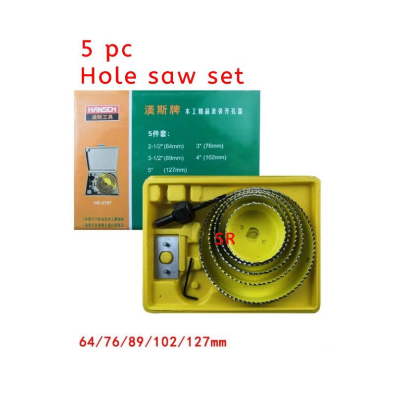 Hole Saw Set 5 pc/ Hole Saw Kayu