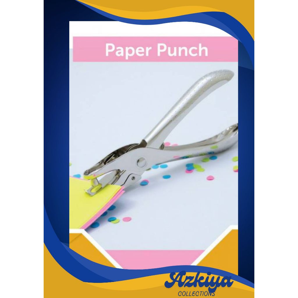 

Pembolong Kertas 1 Lubang / Punch One Hole / Alat Pembolong Kertas 8 Lembar
