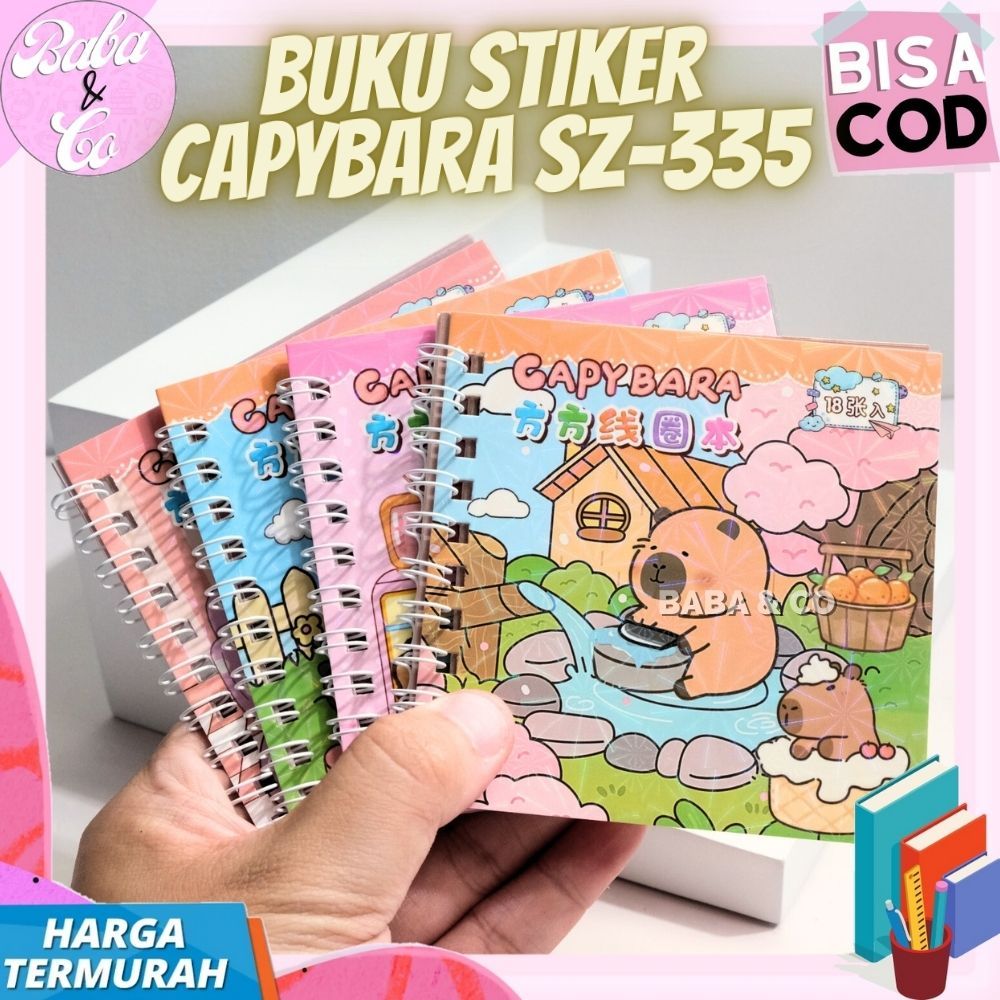 

BUKU STIKER CAPYBARA NOTEBOOK STICKER CAPYBARA SZ-335 IMUT UNIK LUCU STIKER TEMPEL ANTI AIR CAPYBARA