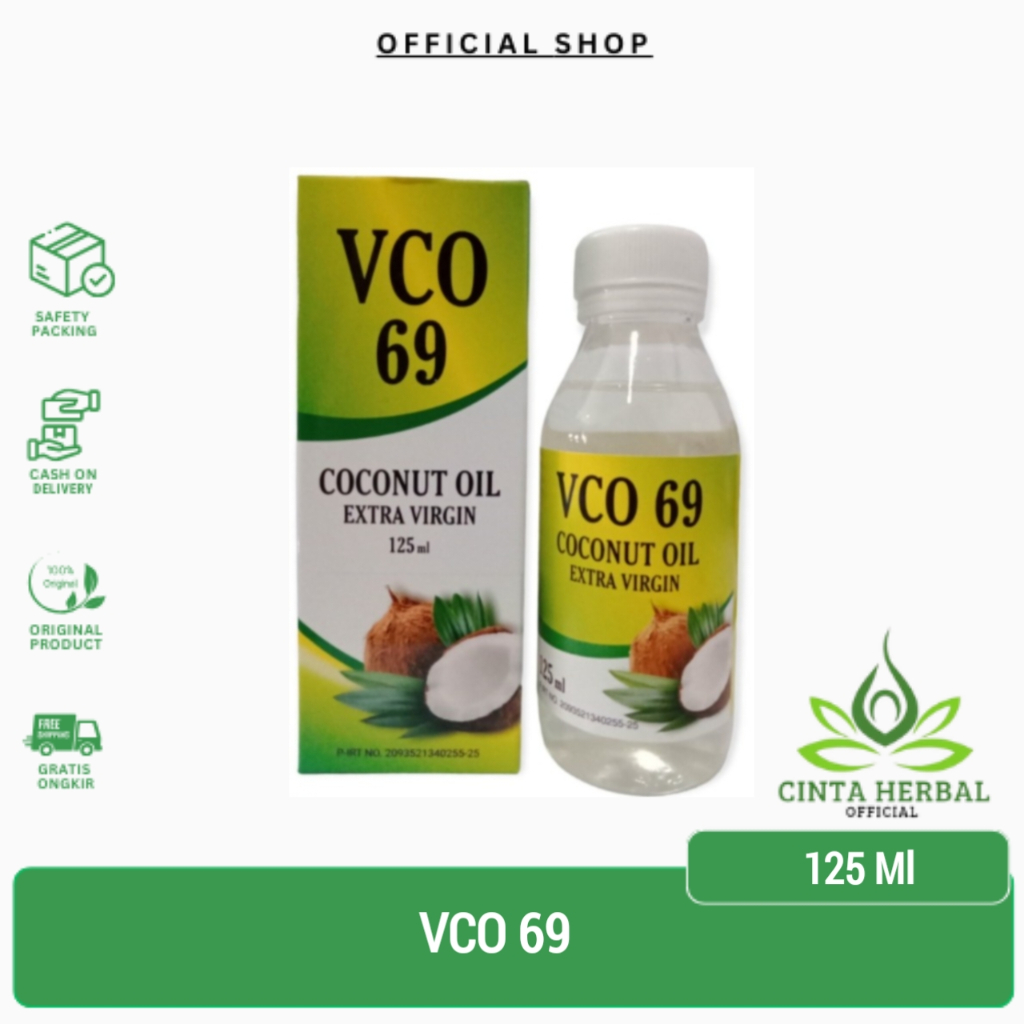 

Vco 69 Coconut Oil Extra Virgin | Minyak Kelapa Murni 125ml