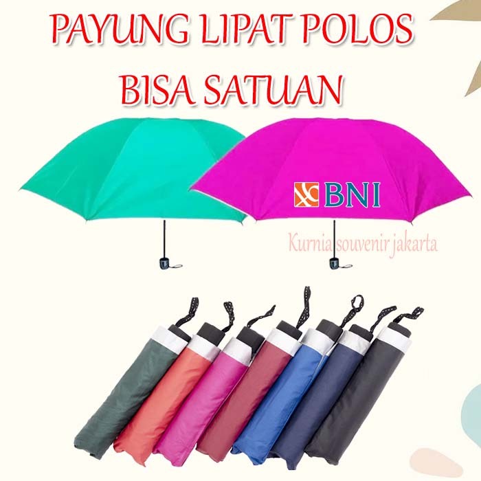 Payung Lipat 3-Payung Lipat polos-payung lipat 3 satuan/polos hitam/payung kecil