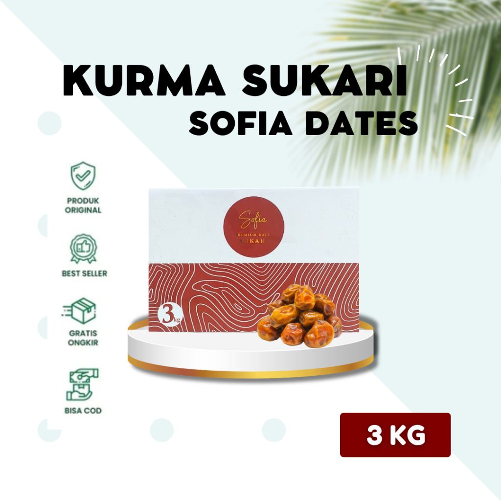 

Kurma Sofia Sukari 3kg Asli | Korma Sukkari Premium 3kg Sofia Original