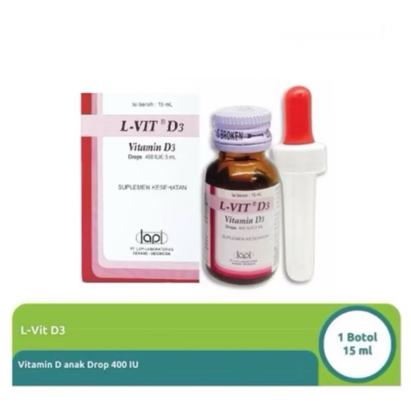 L - VIT D3 DROP 400 IU - VITAMIN D3 DROP 400 IU ANAK