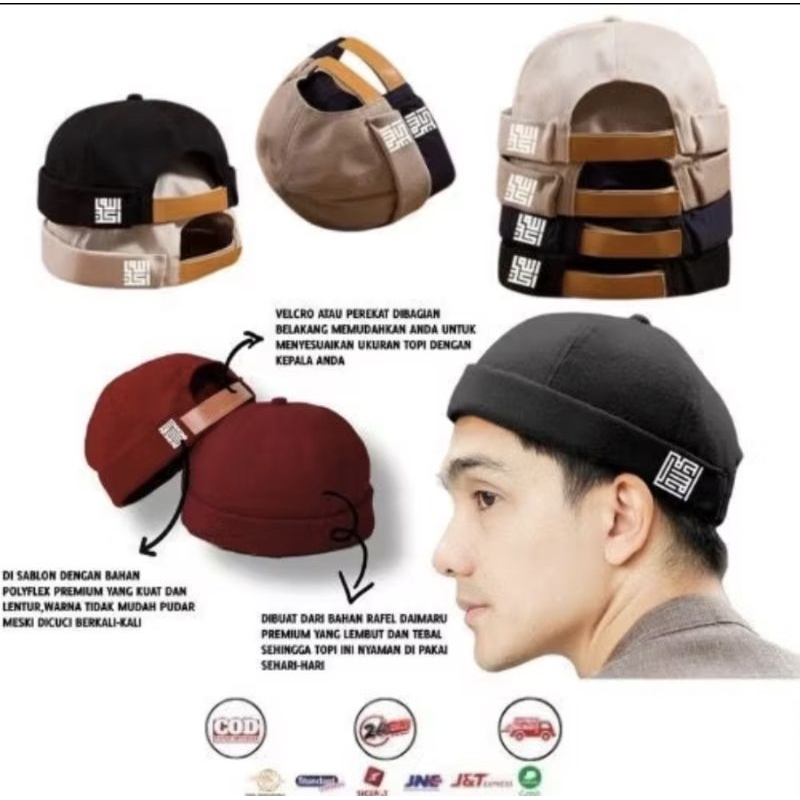 Topi Miki Hat KALIGRAFI ALLOHU AKBAR PECI MIKIHAT UAS PECI GAULSPESIFIKASI PRODUK-jenis topi : miki 