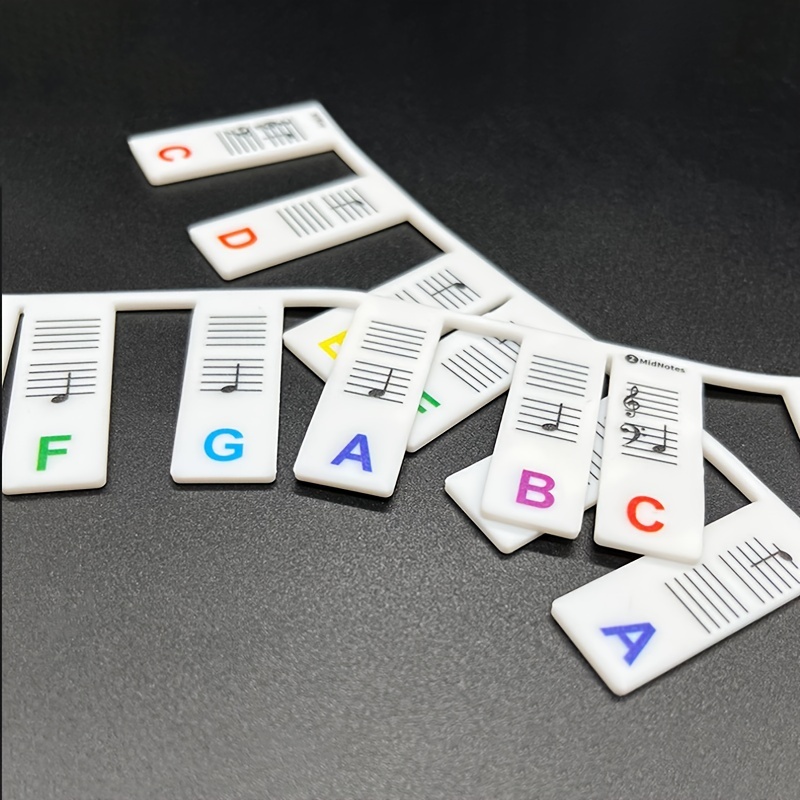 61/88 Key Silicone Stiker Tuts Piano Keyboard Dapat dilepas/ Dapat digunakan kembali
