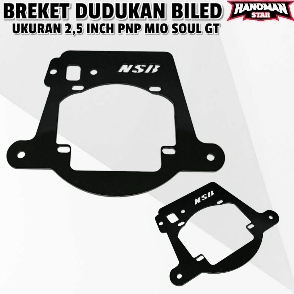 BREKET BRACKET DUDUKAN LAMPU BILED MIO SOUL GT SOUL GT 115  PROJIE 2,5 INCH HS55