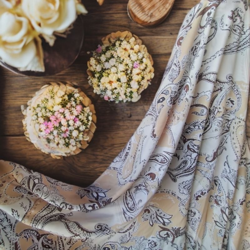 bahan kain katun rayon motif abstrak/kain rayon viscose premium