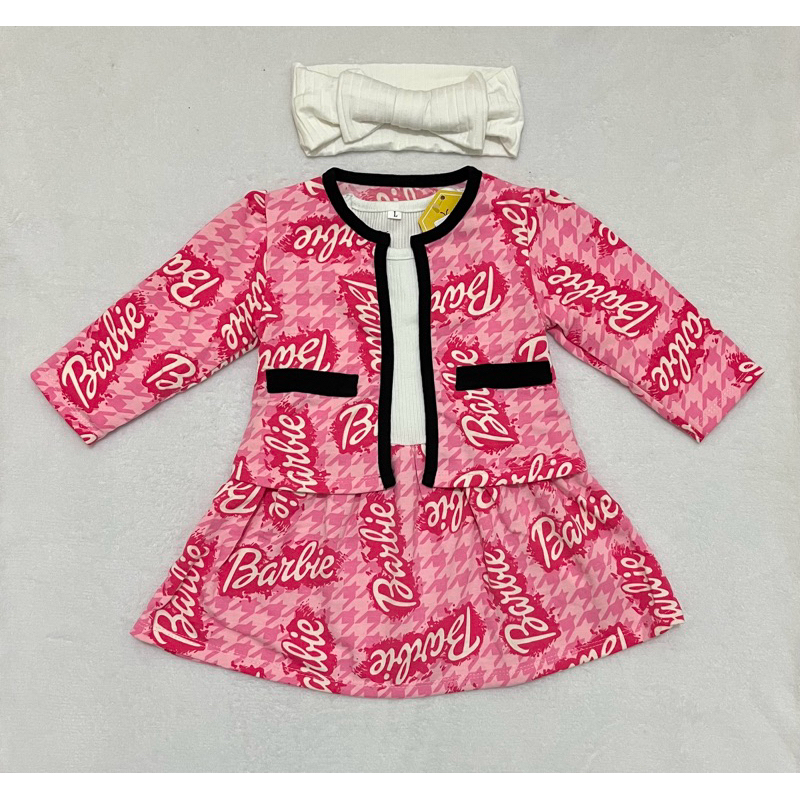 NEW Set Rok Outer Barbie Bayi 1 tahun Free Bandana