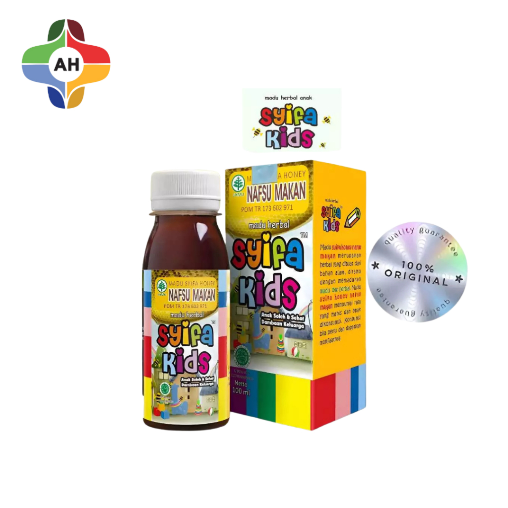 

SYIFA KIDS NAFSU MAKAN MADU ANAK HERBAL PENAMBAH NAFSU MAKAN 100 ML / APOTEK HUTAMA