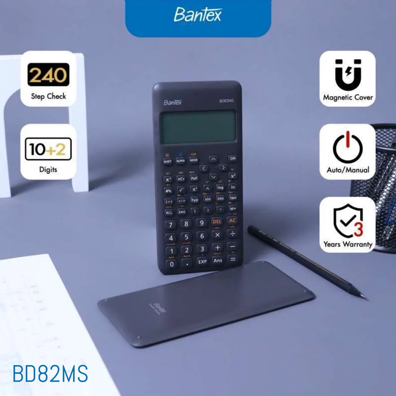 

SCIENTIFIC CALCULATOR BANTEX BD82MS | KALKULATOR ILMIAH | 240 FUNCTION | FUNGSI MATRIK dan VECTOR