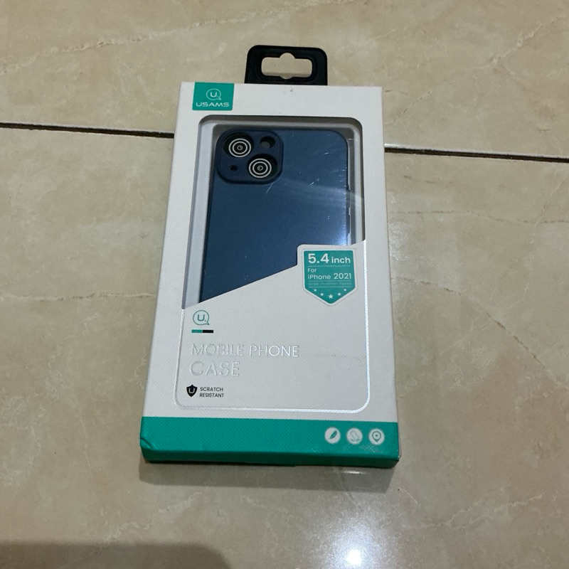 usams iphone 13 mini ultra thin case warna biru