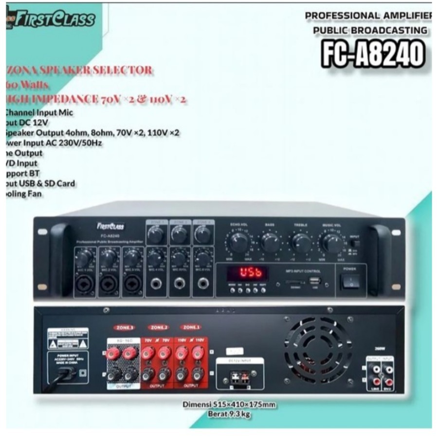 Amplifier Firstclass FC A8240 | Firstclass FC A 8240 | Firstclass FC A-8240 Original