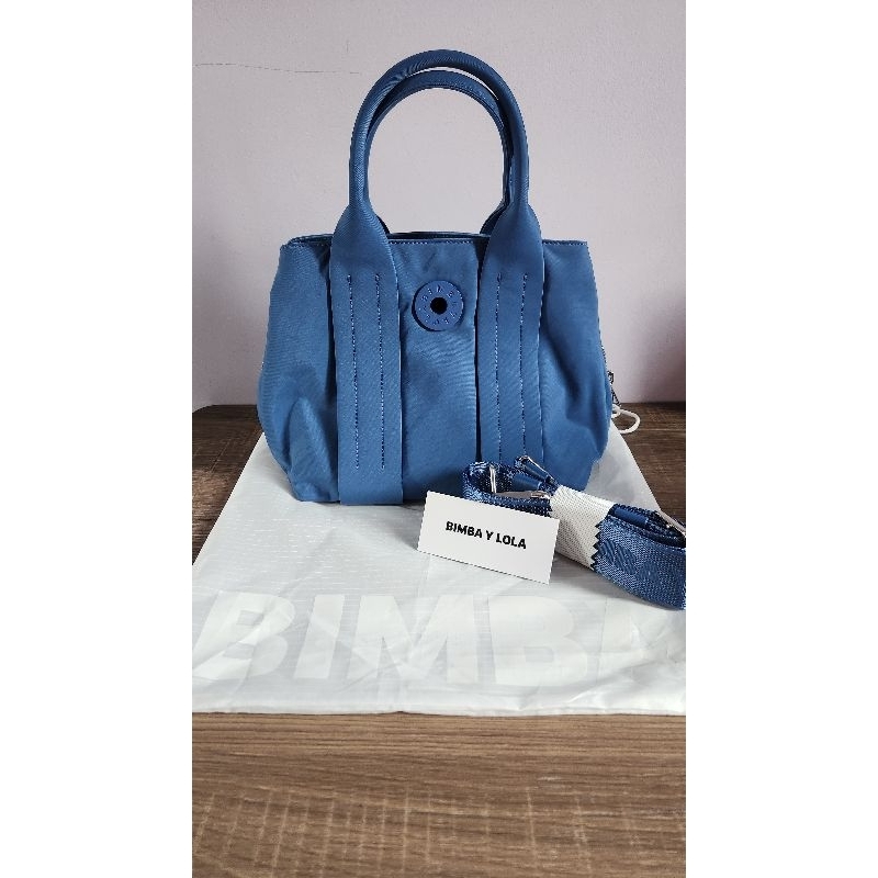 Bimba Y Lola - Medium Blue Nylon Shopper Bag