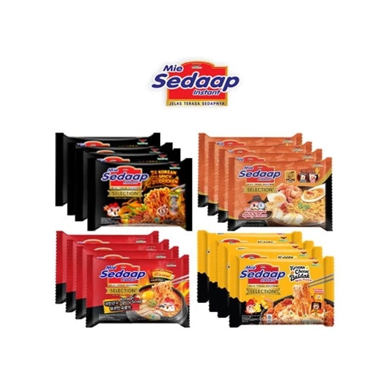 

MIE GORENG SEDAP SELECTION / MIE INSTAN GORENG / RASA GORENG CHEESE-GORENG BIASA-GORENG SPICY