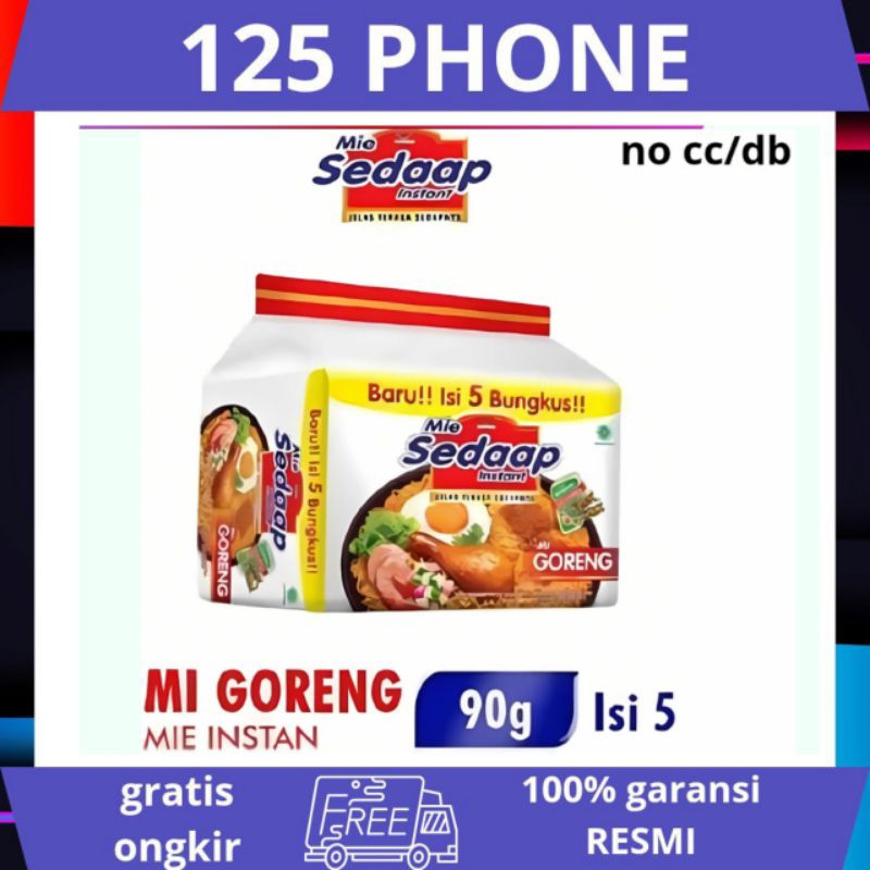 

Sedaap Mie Instant Goreng Kemasan Bag isi 5