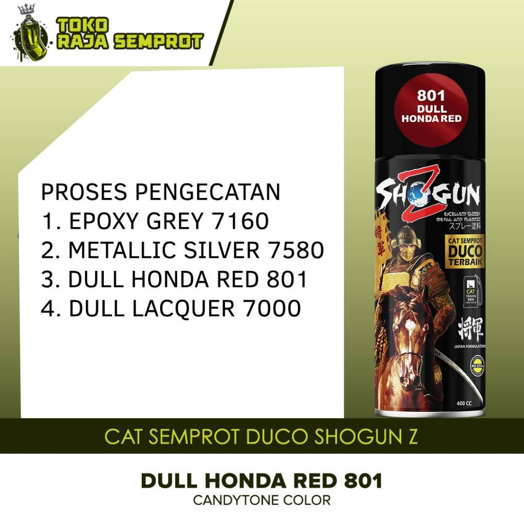 Bluberry02 Cat Semprot Pilok Motor Pilox Shogun Z Paint Duco Merah Doff Dull Honda Red Pcx 801