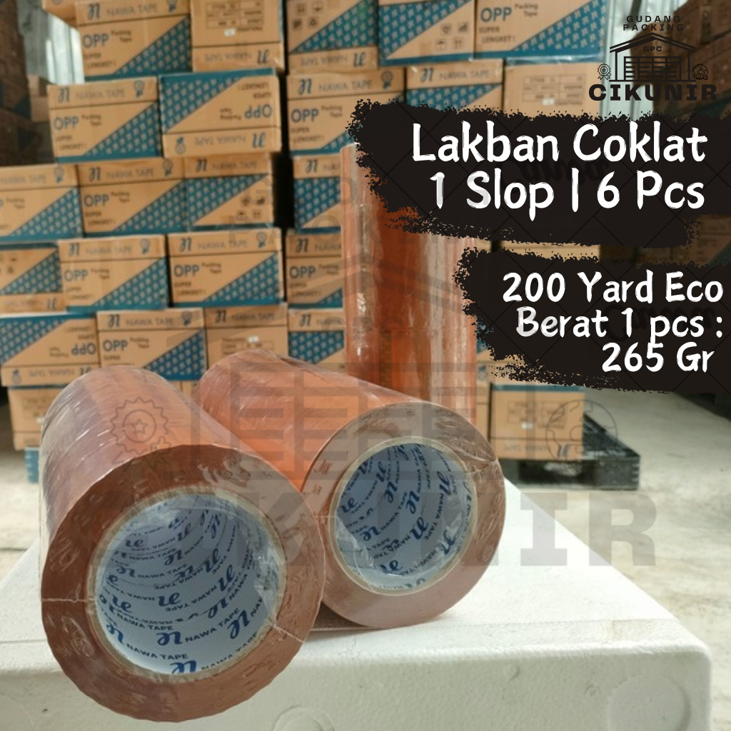 

Lakban Coklat 1 SLOP 45mm x 200 Yard Ekonomis Termurah