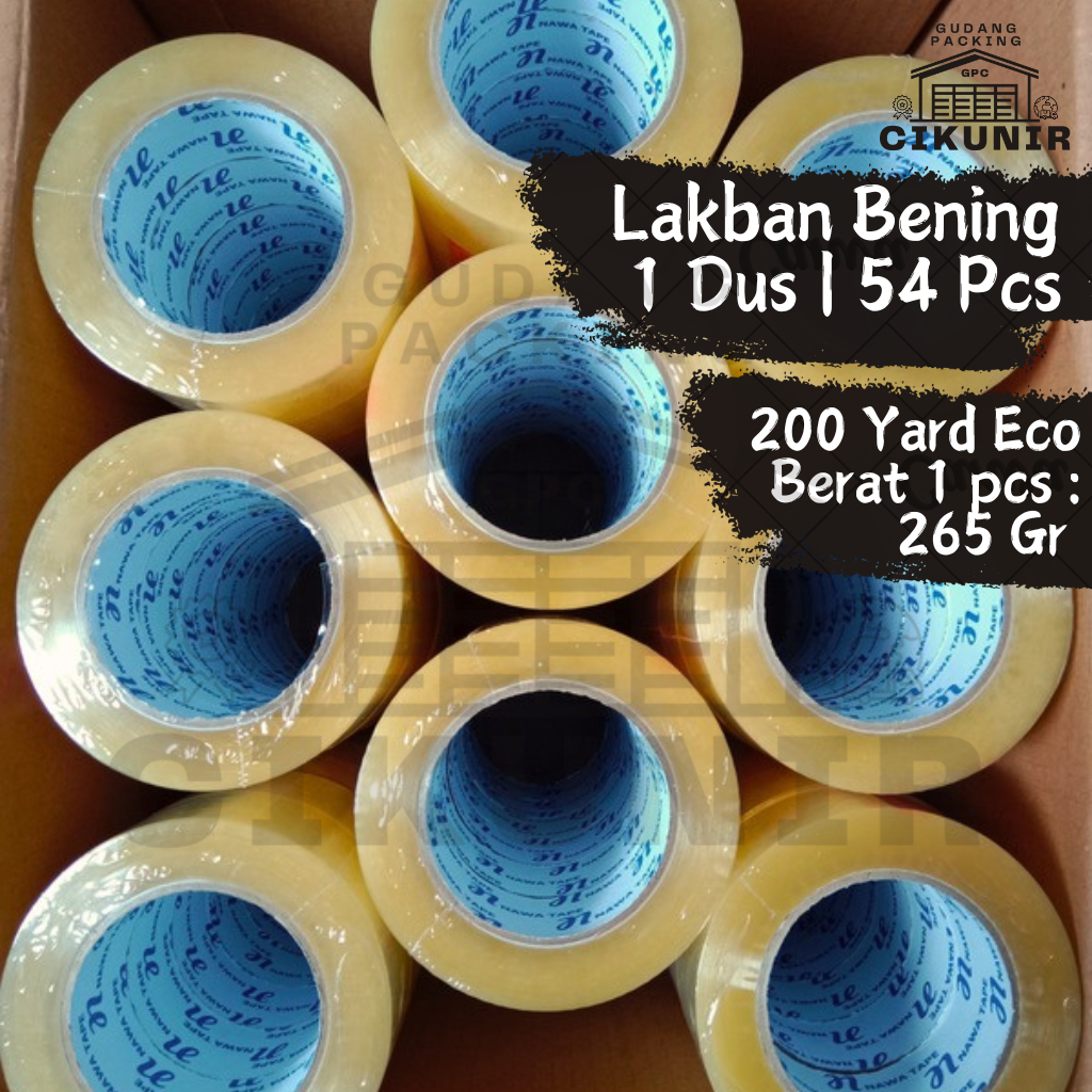 

Lakban Bening 1 DUS 45mm x 200 Yard Ekonomis Termurah
