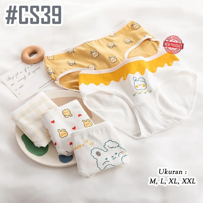 Celana dalam wanita Dewasa motif lucu Isi 3 pcs