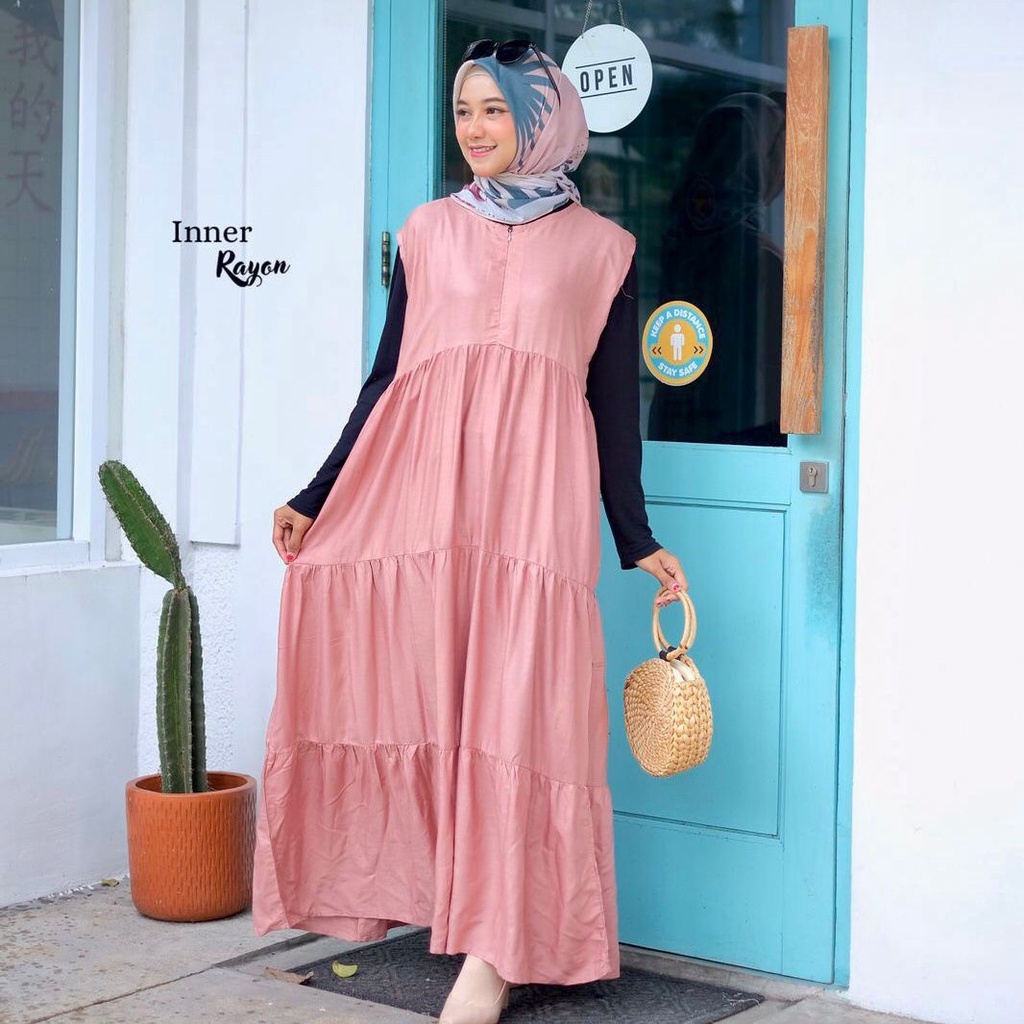 grosir_solo || INNER DRESS BAHAN KATUN RAYON / DRESS INNER REMPEL KUTUNG BAHAN RAYON