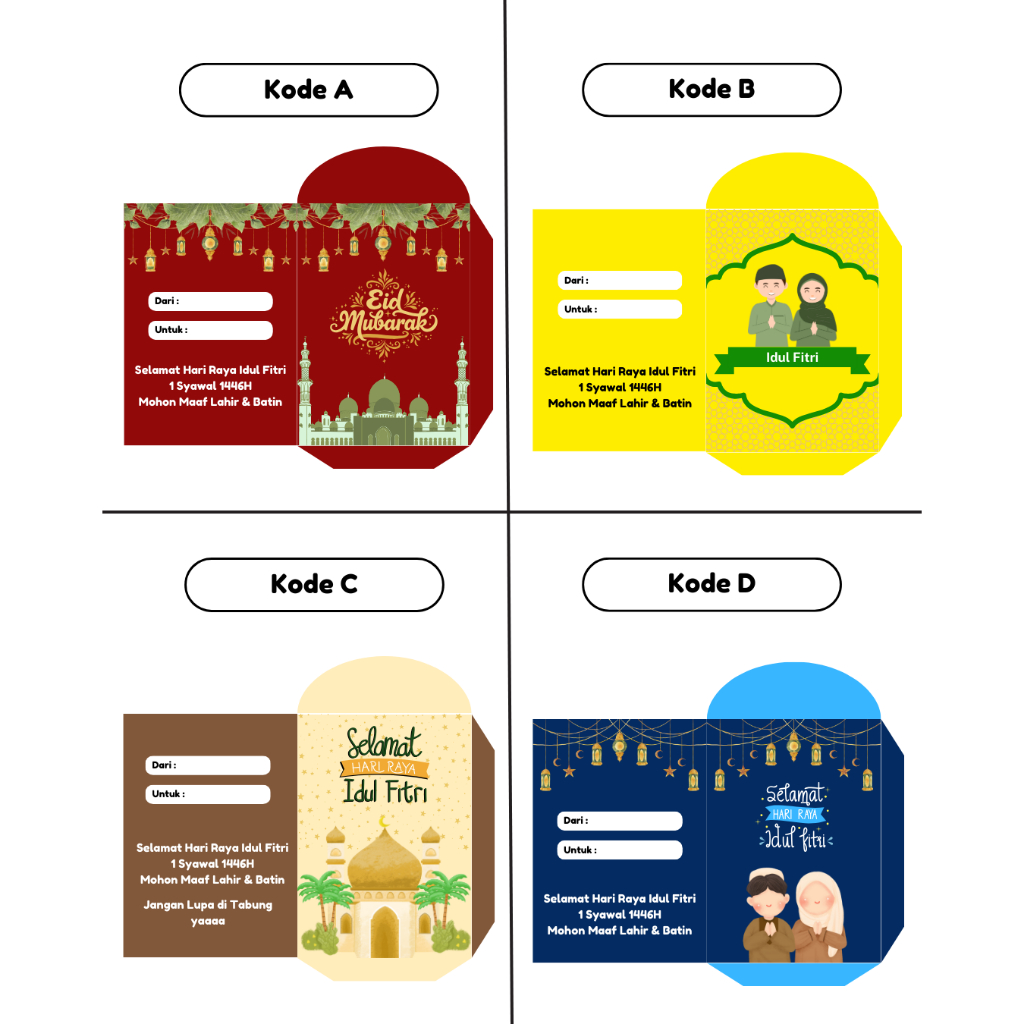 

Amplop Lebaran Islami Eksklusif dengan Motif Modern dan Elegan - Paper